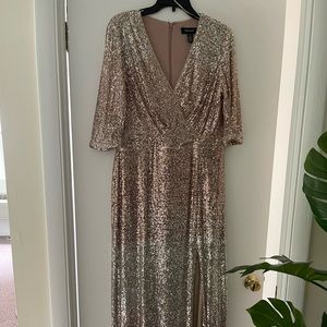 Long ombré sequin dress size 12